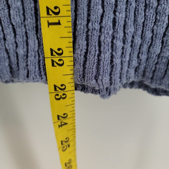 L.L.Bean Lightweight Cotton Knit Sweater | Blue | Small - Picture 7 of 7